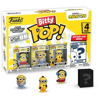 Funko Bitty Pop! Minions Pajama Bob, Stuart Kevin und eine Überraschungs-Mini-Figur - 0.9 Inch (2.2 cm) - Minions 2 Sammlerstück