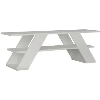 Decortie Farfalla TV-Lowboard 120 x 40 x 33,5 cm Weiß Holz