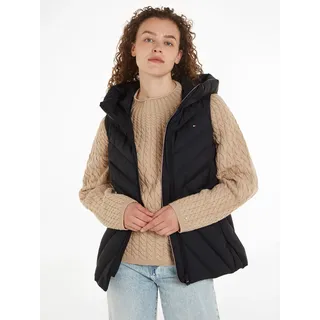 Tommy Hilfiger Steppweste »CHEVRON MW PADDED VEST«, mit mittelstarker Wattierung und Tommy Hilfiger Markenlabel, schwarz