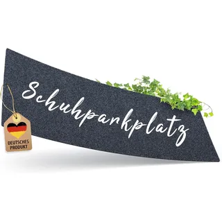 ElbFuchs Schuhparkplatz Fußmatte 100x35cm Grau I Waschbare & rutschfeste Indoor-Schuhmatte & Abtropfmatte I Ideal als Schuhunterlage & Schuhablage I Schmutzfangmatte für Flur & Eingang