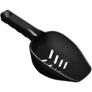 Tom Fox Eisschaufel mit Abfluss-Schlitzen - TOM FOX Kunststoff schwarz - 240ml./8oz. - Made in Germany
