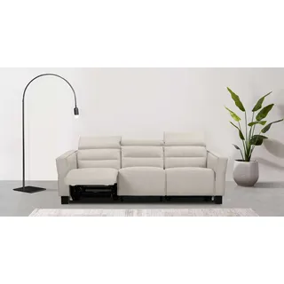 Home Affaire »Carpari, 224cm, manuelle od. elektrische Relaxfunktion in 2 Sitzen« mit USB-A/C, Kopfteilverstellung, Echtleder, Kunstleder, Webstoff,