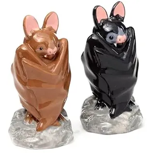 Generisch Fledermaus Bat Vampir Gothic Salz- und Pfefferstreuer Kruterstreuer aus Keramik (Dolomit) mit Gummistopfen zum Befllen, Mae ca. 10x5,5x5 cm, nicht splmaschinen- und mikrowellengeeignet