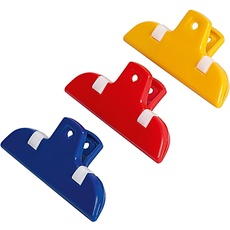 Bild Beutel-Verschluss-Clips, Lebensmittelverpackung, Blau, Gelb, Rot