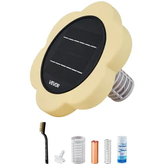 VEVOR Solar-Poolionisator 170343 L, Schwimmender Automatischer Wasserreiniger und -filter, Chlorfreies Wasser, Poolionisator (Blütenblattdesign) mit Kupferanode & Feder & Bürste & Filter für Spas