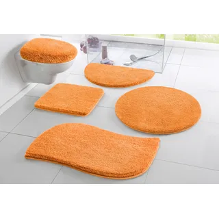 Badematte OTTO HOME "Merida, Badvorleger, Badezimmer Teppich" Gr. 80, orange (terra), H:32mm, Kunstfaser, Badematten, Badematte, Badteppich, Uni Farben, rechteckig, rund & als 2-tlg. Set erhältlich