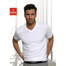 s.Oliver V-Shirt, (3er-Pack), in uni, weiß