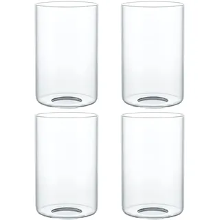 Skelang Klarer Lampenschirm ohne Lippen aus Glas, zylindrische Lichtabdeckung mit Montageöffnung, Ersatz für Kronleuchter, Badezimmer-Eitelkeitslicht, Anhänger, 4 Stk