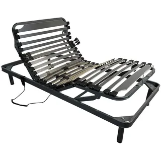 DUÉRMETE ONLINE Ergomedic Pro Elektrisches Gelenkbett, 5 Ebenen, verstärktes Gestell, zuverlässig und leise, Schwarz, 90 x 190 cm