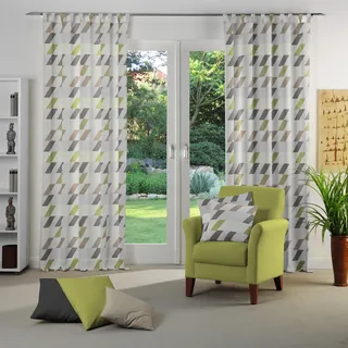 Wirth Bray Vorhang Schlaufen 132 x 145 cm grün