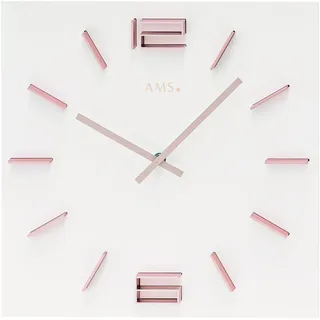 AMS Wanduhr 34,0 cm 9592 weiß