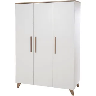 roba 3-türiger Kleiderschrank »Ole« - 118x52x190cm - weiß - Holz / Holz