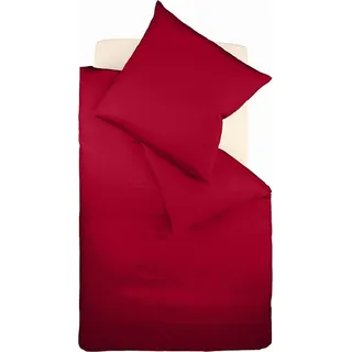 Fleuresse Interlock-Jersey-Bettwäsche colours bordeaux 4580 Größe 155x200 cm - bordeaux