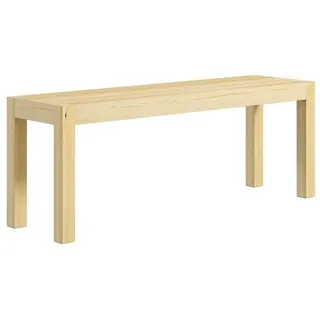 Homcom Sitzbank 2-Sitzer Holzbank Küchenbank im Landhaus-Stil, Essbank für Wohnzimmer, Küche, Eingang, Kiefernholz, bis 240 kg belastbar, 120 x 33 x 45 cm