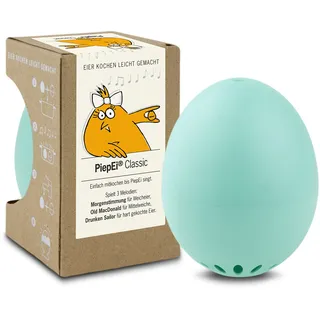 BeepEi Classic Turquoise, Singing Egg Timer for Cooking, Egg Cooker, Timer for Eggs, Egg Timer Funny as a Gift, Plays 3 melodies, Gadget, 2 Eggs, 4 Eggs, 6 Eggs or More