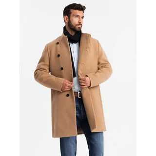 Ombre Clothing Herrenmantel Bilical hellbraun XL - Braun