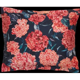 GANT Peony Print Satin-Kissenbezug einzeln Farbe Classic Blue Größe 80x80 - Blau
