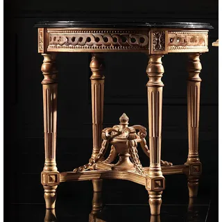 Couchtisch Tisch Wohnzimmertisch Holz Royal Beistell Barock Möbel Beistelltisch - Braun