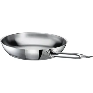 Schulte-Ufer Industar FRY PAN 163065-20 Bratpfanne, 20 cm max. Durchmesser, Edelstahl, Induktionsherd-geeignet - Silber