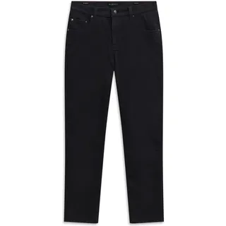 Stoffhose BUGATTI "Modern Fit", Herren, Gr. 36, Länge 34, blau (390, marine), 85% Baumwolle, 12% Polyester, 3% Elasthan, unifarben, normal, Hosen Stoffhose, mit Flexcity Performance Stretch
