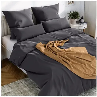 Wolkenfeld Bettwäsche »Mako-Satin Baumwollsatin Sommerbettwäsche« 2 Stk. tlg. 135x200 cm, 155x220, 200x200 & Übergrößen I inkl. Kissenbezüge 80x80