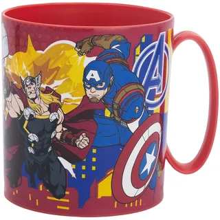 Stor Marvel Avengers Kinderbecher, wiederverwendbar, mikrowellengeeignet, 390 ml