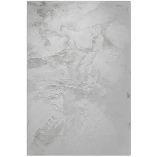 benuta Nest Kunstfell-Teppich Dave Grau 160x230 cm , Textil , Beton Optik , Rechteckig , 160x230 cm , Gots , wasserabweisend , Teppiche und Böden, Teppiche