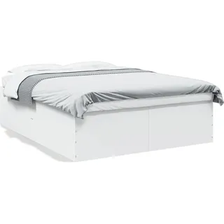 vidaXL Bettgestell Weiß 160x200 cm Holzwerkstoff - Weiß