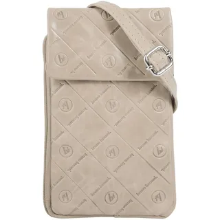 Umhängetasche BRUNO BANANI, Damen, Gr. B/H/T: 13cm x 20cm x 3cm onesize, beige, Leder, leicht glänzend, unifarben, Taschen Umhängetasche, echt Leder