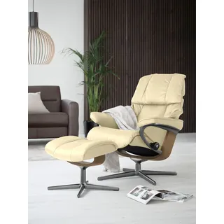 Stressless® Relaxsessel »Reno« mit Cross Base, Größe S, M & L, Holzakzent Eiche, beige