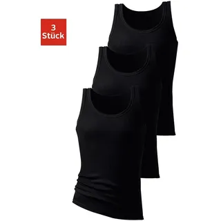 Tanktop H.I.S "Feinripp", Damen, Gr. 9 (XXXL), schwarz, Feinripp, Obermaterial: 100% Baumwolle, unifarben, Basic, figurbetont, tiefer Rundhals, eingefasste Kante, Tops Tanktop, aus weicher Baumwollqualität