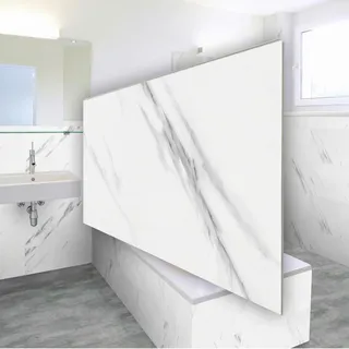 Vinyl für die Wand , Weiß Hochglanz, Grau Hochglanz , Kunststoff , Uni , 30x0.37x60 cm , Ce , Montage ohne Bohren , Wohnzimmer, Regale, Wandregale