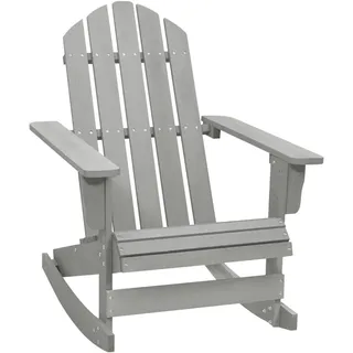 Prolenta Premium Garten-Schaukelstuhl Holz Grau - Grau