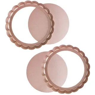 webake Tarteform Quicheform mit Hebeboden 15 cm 2 Stück Quiche Backform Antihaftbeschichtet Obstkuchenform Kuchenform, Gold