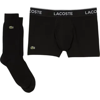 Lacoste Unterhose Set Boxershorts und 1 Paar Socken - Schwarz