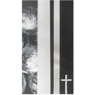 Pracht Creatives Hobby 7073-20705 Wachsplatten Mix schwarz/silber, 3 halbe Wachsstreifen mit einem Motiv, ca. 200 x 50 x 0,5 mm, zum Modellieren und Verzieren von Kerzen