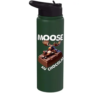 Elch Moose Au Chocolat Elch Schokoladen Elch Stainless Steel Insulated Water Bottle