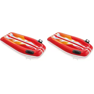 Intex 58165EU - Aufblasbare Luftmatratze Schwimmbrett Rider Assortiert, Vinyl, Mehrfarbig, 112x62 cm (Packung mit 2)