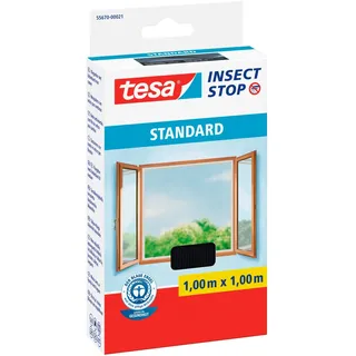 Tesa Fliegengitter Insect Stop Standard 100 x 100 cm Anthrazit