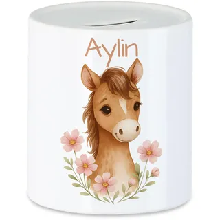 Kiddle-Design Einhorn Spardose Kinder Personalisiert mit Name - Sparbüchse als Geldgeschenk - Sparschwein mit Einhorn-Motiv als Wunscherfüller & Geschenk