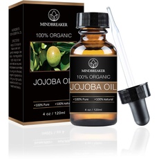 Bio Jojobaöl - 100% reines natürliches Jojobaöl - kaltgepresstes Trägeröl - Perfekte Feuchtigkeitscreme für Haar, Haut, Gesicht, Nägel und Haare 120 ml (4oz)