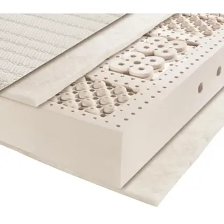 Novel Latexmatratze , Weiß , Textil, Naturmaterialien , H2 , 90x200 cm , Härtegradauswahl, Über- und Sondergrößen erhältlich, Ober- und Unterseite versteppt, für Hausstauballergiker geeignet, wendbar, klimatisierte Belüftungskanäle, optimale Belüftung, für verstellbare Lattenroste geeignet, Tragegriffe, atmungsaktiv, bessere Druckentlastung durch Noppenstruktur , Schlafzimmer, Matratzen, Latexmatratzen