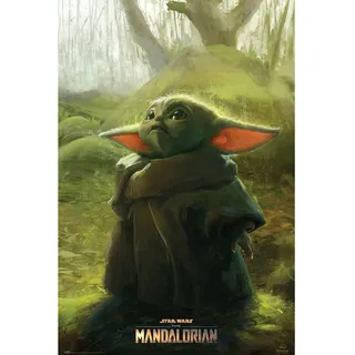 Grupo Erik Poster The Mandalorian Child Grogu - Wand-Deko Baby Yoda Star Wars