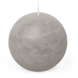 Spaas Rustikale Kugelkerze 80 mm 24St. - hellgrau