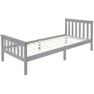 ML-Design Bettgestell 206/98/80 cm , Hellgrau , Holz , 90x200 cm , Schlafzimmer, Betten