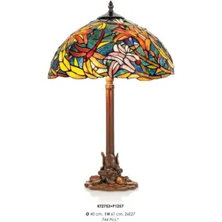 Handgefertigte Tiffany Hockerleuchte Tischleuchte Höhe 61 cm, Durchmesser 40 cm - Leuchte Lampe Leuchten, Lüster & Lampen Hockerleuchten
