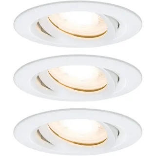 Paulmann Einbauleuchte 3er Set IP65 schwenkbar LED 3x7W GU10 rund 93mm Weiß