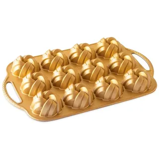 Nordic Ware Bundtlette-Pfanne geflochten Gold 3,5 cm