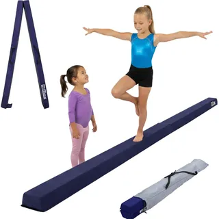 Schwebebalken 240 cm klappbar auf 120 cm Turnbalken inkl. Tragetasche Balancierbalken Blau