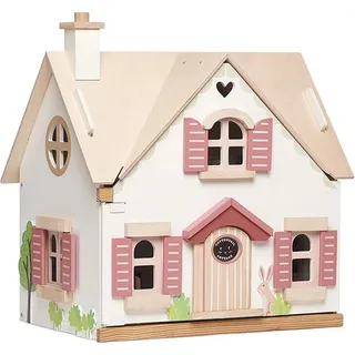 Tender Leaf Toys Holzpuppenhaus Cottontail Natural/Pink 7508123
